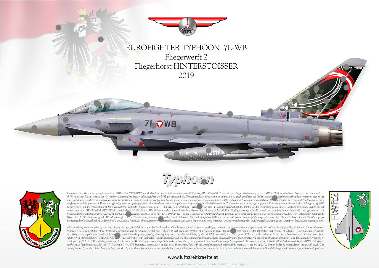 Sonderabzeichen Eurofighter Airpower19; 7L-WB; Limited Edition 087/150 – Bild 2