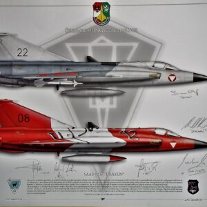 Flugzeug-Print Saab Draken